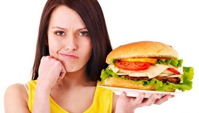 Dieta akastuna bizkarreko mina txikiagoaren kausa gisa